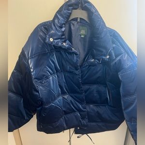 Shine midnight Blue Puffer Coat
